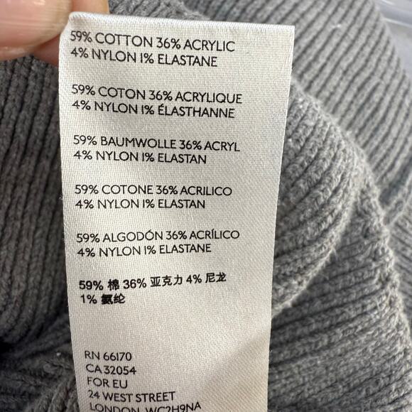 Free People Sweater Women's M Grey Easy Street Oversized Tunic Winter Cozy - Picture 8 of 10